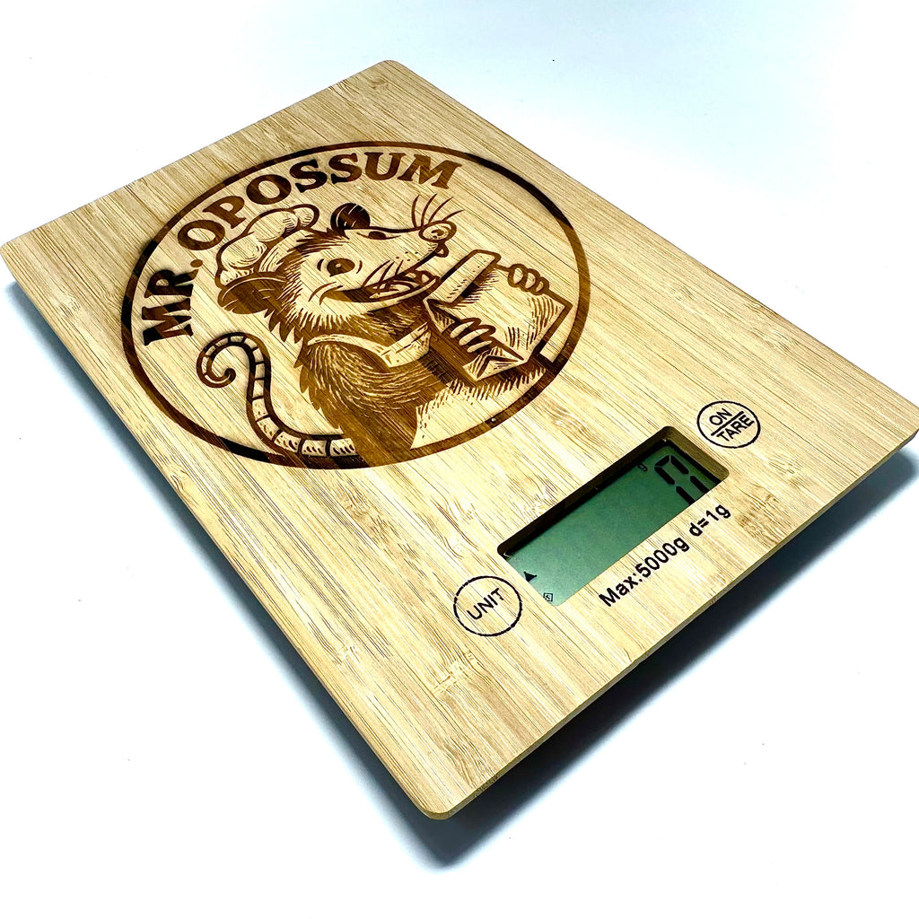 Mr. Opossum “Night Kitchen” Wooden Digital Scale