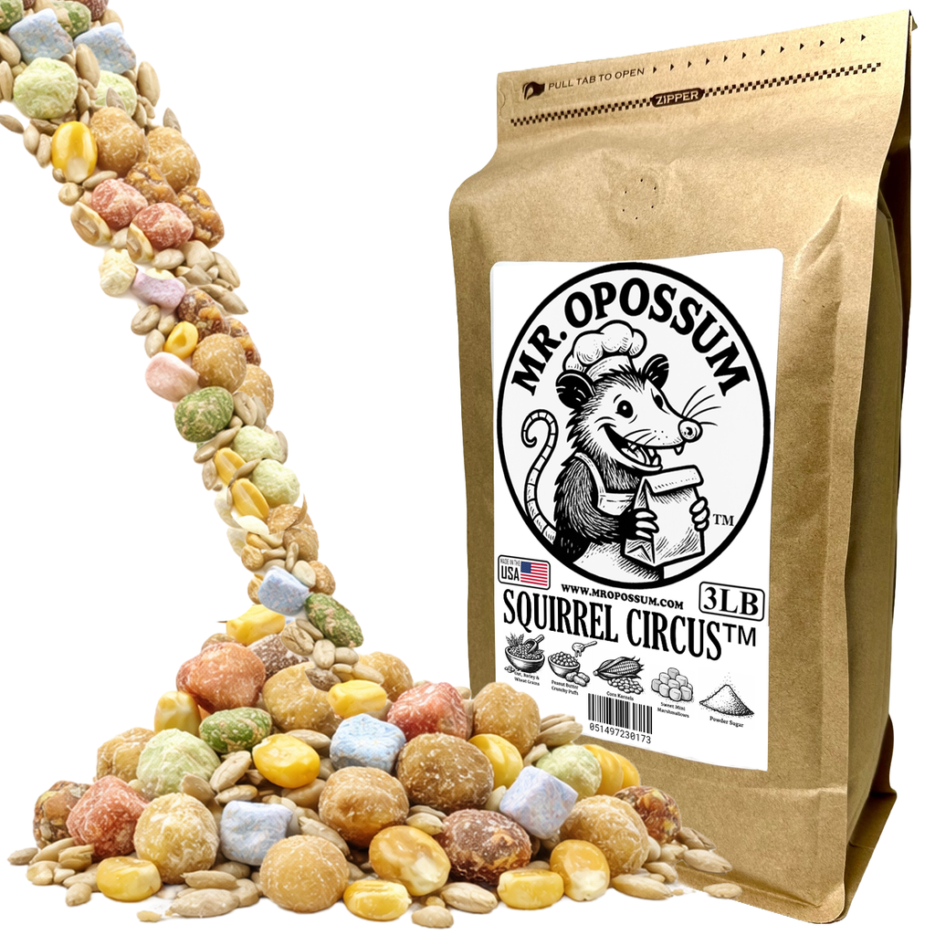 Mr. Opossum’s Squirrel Circus™ – Grain & Peanut Butter Crunch Wildlife Treat Mix